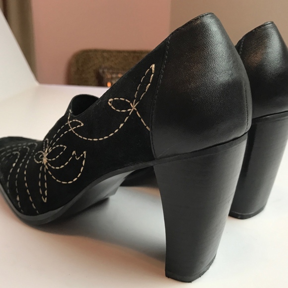 MATISSE Women’s🖤Black Suede & Leather Heels - Picture 4 of 6